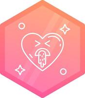 Vomit Gradient polygon Icon vector