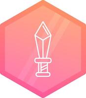 Dagger Gradient polygon Icon vector