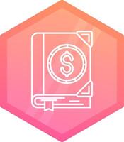 Currency Gradient polygon Icon vector