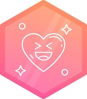 Laugh Gradient polygon Icon vector