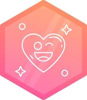 Wink Gradient polygon Icon vector