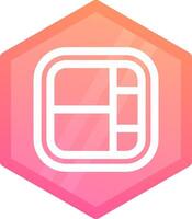 Layout Gradient polygon Icon vector