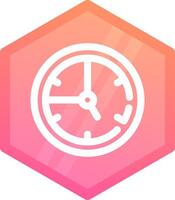 Time Gradient polygon Icon vector