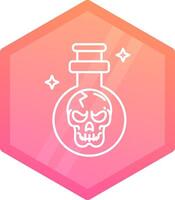 Potion Gradient polygon Icon vector