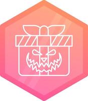Gift Gradient polygon Icon vector