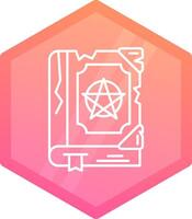 Magic book Gradient polygon Icon vector