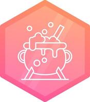 Cauldron Gradient polygon Icon vector