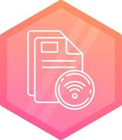 Wifi Gradient polygon Icon vector