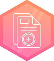 Add Gradient polygon Icon vector