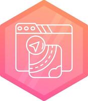 Gpu Gradient polygon Icon vector