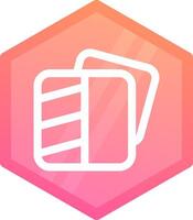Transparent Gradient polygon Icon vector