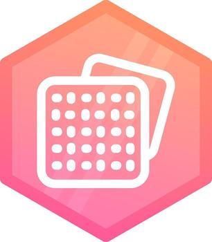 Pattern Gradient polygon Icon vector