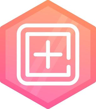 añadir cuadrado degradado polígono icono vector