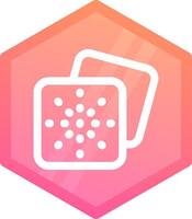 Grid dots Gradient polygon Icon vector