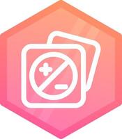 Image brightness Gradient polygon Icon vector