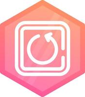 Undo Gradient polygon Icon vector
