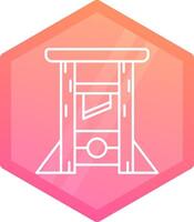 Guilotine Gradient polygon Icon vector