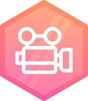 Video Gradient polygon Icon vector