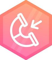 Incoming Gradient polygon Icon vector