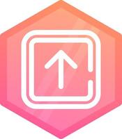 Arrow Gradient polygon Icon vector