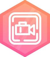 Video Gradient polygon Icon vector