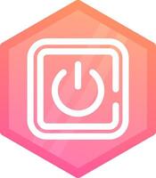 Power on Gradient polygon Icon vector