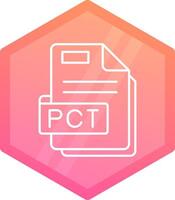 Pct Gradient polygon Icon vector