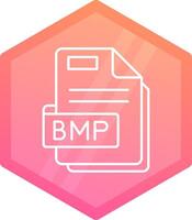 Bmp Gradient polygon Icon vector