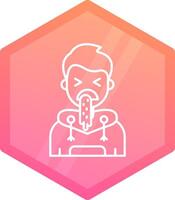 Vomit Gradient polygon Icon vector