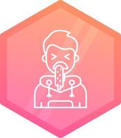 Vomit Gradient polygon Icon vector