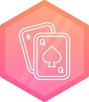 Poker Gradient polygon Icon vector