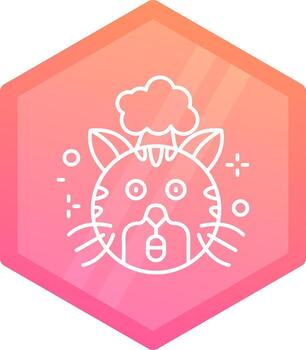 Exploding Gradient polygon Icon vector