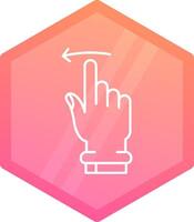 Swipe Left Gradient polygon Icon vector