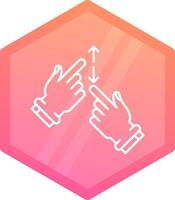Tap and Scroll Gradient polygon Icon vector