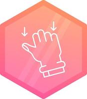 Drag Gradient polygon Icon vector