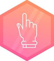 Hand click Gradient polygon Icon vector