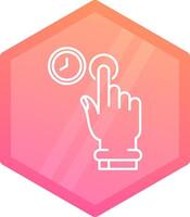 Click and Hold Gradient polygon Icon vector