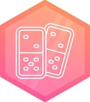 Domino Gradient polygon Icon vector