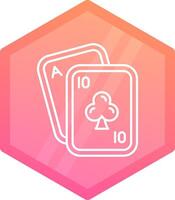 Poker Gradient polygon Icon vector