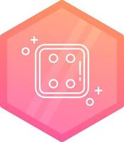 Dice four Gradient polygon Icon vector