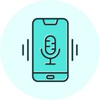 Mobile Voice Assistant Vecto Icon vector