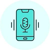 Mobile Voice Assistant Vecto Icon vector