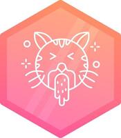 Vomit Gradient polygon Icon vector