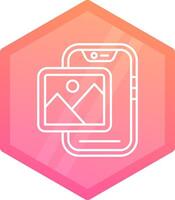 Photos Gradient polygon Icon vector