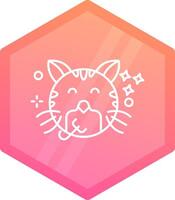 Congratulation Gradient polygon Icon vector