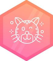 Wink Gradient polygon Icon vector