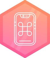 Command Gradient polygon Icon vector