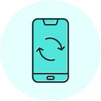 Smartphone Data Sync Vecto Icon vector