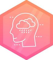 Depression Gradient polygon Icon vector