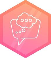 Thinking Gradient polygon Icon vector